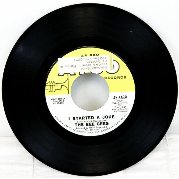 1968 Bee Gees I Started A Joke/Kilburn Towers ATCO Record 45-6639 Vinyl LP Singl - Picture 2 of 3